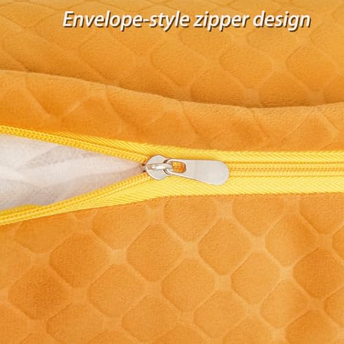 2-Pack 18x18 Inch Modern Square Decorative Throw Pillow Covers, Reversible Luxurious Velvet, Boho Farmhouse Cushion Covers for Couch, Bed, Living Room, Outdoor Home Decor(Orange Brown) - color: Orange