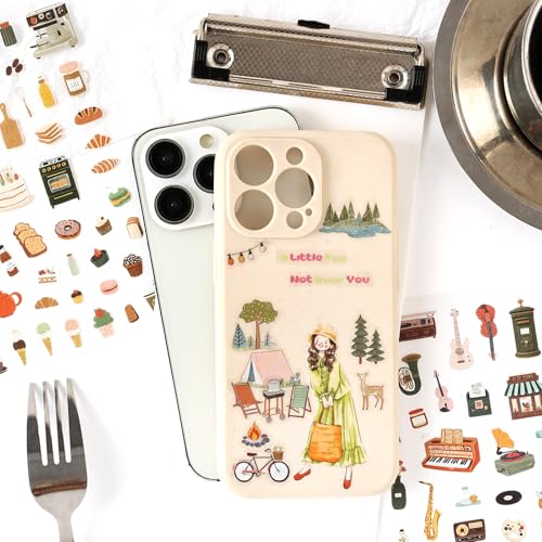 Life's Little Scenes Series Sticker Scrapbooking Supplies for Junk Journal, 24 Sheets PET Stickers - Vintage Journaling Stickers - color: Life's Little Scenes Series