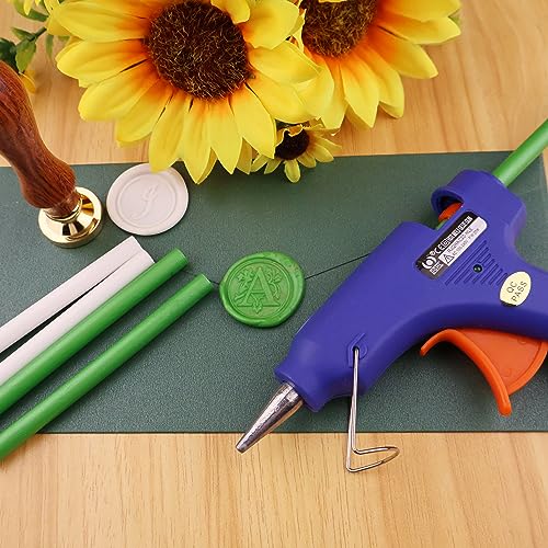 30 Pieces 7mm Sealing Wax Sticks for Glue Gun,PORXFLY Mini Wax Seal Sticks Great for Cards Envelopes,Wedding Invitations,Gift Wrapping,Wine Packages (White and Green) - color: White and Green