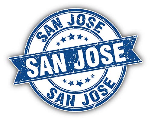 San Jose Grunge Rubber Travel Stamp Art Decor Planner Calendar Scrapbooking Crafting Stickers 2" Each 18 Pack