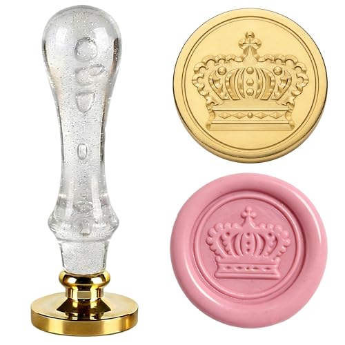 LANKIN Crown Wax Seal Stamp, Royal Theme; 25mm Brass Head - color: Crown
