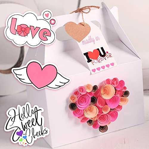 Heart Stickers 50Pcs for Laptop, Valentine Gifts Classroom Rewards - style: Heart Stickers