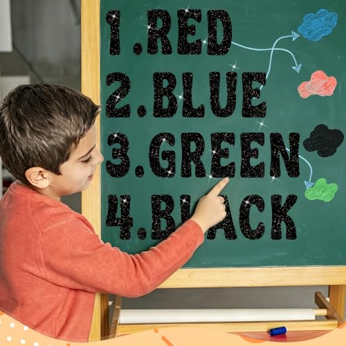 Bulletin Board Letters 74 PCS Glitter Letter Stickers Large 5 Inch, Black - color: Black, size: 5 Inch