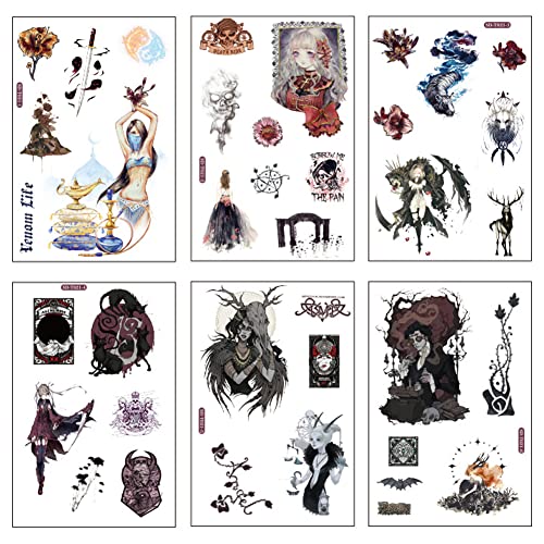 12 Sheets Gothic Style Washi Stickers Scrapbooking Supplies Journaling Vintage Scrapbook Sticker DIY Art Craft Retro Decals for Junk Journals Planner Diary Agenda Bike Skateboard Laptop Collage Albums - color: G