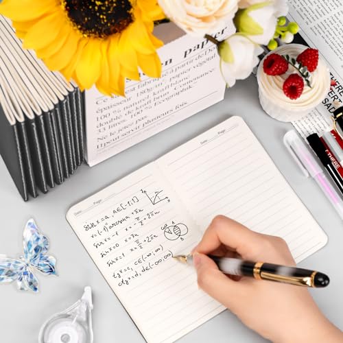 Lzerking Mini Pocket Notebooks Bulk 3.5 x 5.5 Inches 12 Pack Note Pads - color: 12 Black