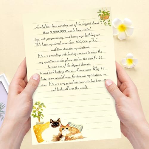 37 Pcs Stationery Paper Envelopes Set | Includes 24 Writing Paper & 12 Envelopes & 48 Stickers, Cat Letter Writing Stationery Paper Envelopes Gift (4Style) - color: Cat