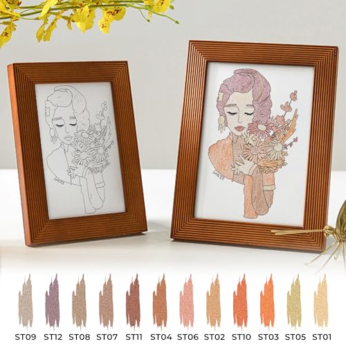 Skin Tone Retractable Glitter Gel Pens, 12 PCS Large Capacity Metallic Pen | 1 mm Fine Point Smooth Writing Color Gel Pens for Adult Coloring Book Note Taking Aesthetic Art Supplies - color: 12 Skin Tone