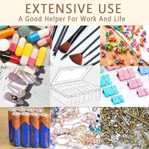 30pcs Bead Storage Containers,Large Bead Organizer Boxes And Craft Storage Boxes For Bracelet Making Diy Jewelry Craft Nails, Bracelets, Jewelry, Diamonds, Clay Beads, Screws,3.3x2.36x0.98Inch - color: 2pack 30pcs(3.3x2.36x0.98Inch)