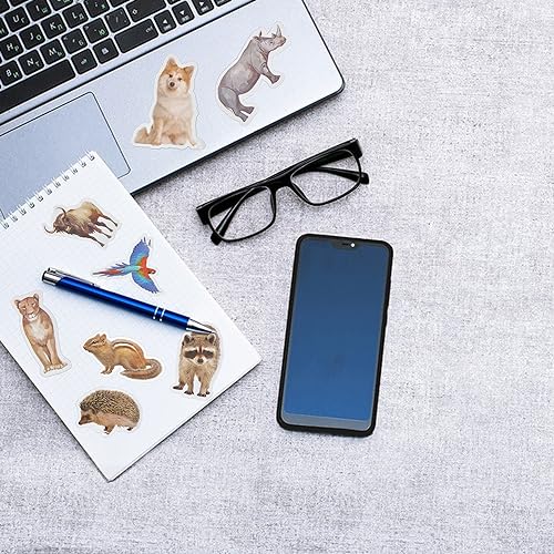 100 PCS Jungle Animal Stickers Safari Zoo Animal Wild One Stickers for Laptop Water Bottle Computer Refrigerator Luggage Phone Case Bicycle Teens (Jungle Animal) - style: Jungle Animal