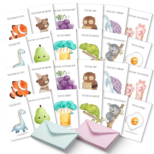 Mr. Pen- Funny Notecards with Envelopes, 24 Set, Funny Cards for Kids - size: 4x6 inches
