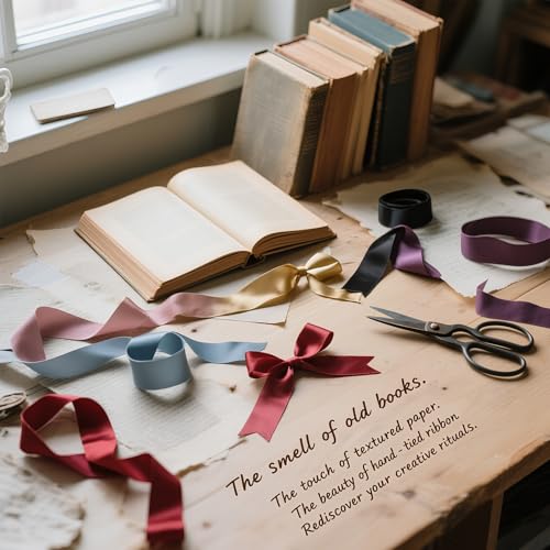 Ribbon 1 inch, 10 Vintage Pack, 50 Yards Double Faced Satin Ribbon Set, 5 Yards Each Color for Gift Wrapping, Flower Bouquet, DIY Crafts, Bow, Wedding, Invitations, Easter, Christmas Party Decorations - color: Echoes of Time, size: Width: 1 inch