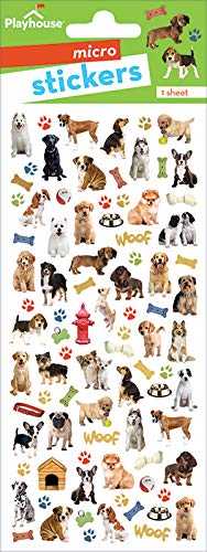 Playhouse Micro Mini Foil Accent Sticker Sheet for Crafts, Trading & Collecting - Dog Buddies 1 Pack - size: Micro Mini Sticker 1-Pack