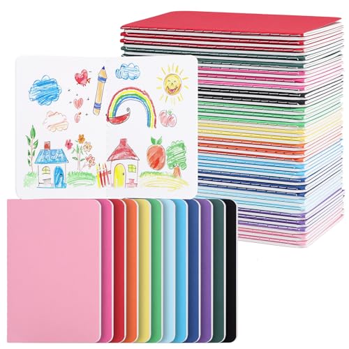 BESARME 60 Packs Mini Notebooks Bulk, Blank Paper Small Pocket Notebook - color: Kraft