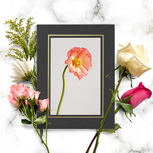 Golden State Art, Pack of 25, 4X6 Paper Picture Frames with Easel, Photo Frame Cards, DIY Cardboard (Black Gold Lining) - color: Black/Gold Lining, size: 25 Pack