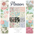 Scrapbook Paper, 24 Sheets 6"×6" 160gsm Single-Sided Patterned Cardstock - color: 24 sheets-flowers