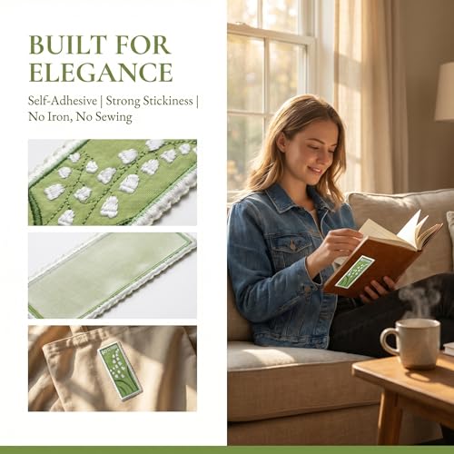 FANCIBAND 3.5" Lily of the Valley Stamp Embroidered Iron On Patches - style: Lily of the Valley
