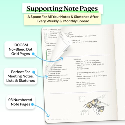 Roterunner Purpose Planner Notebook B5 7.5”x9.8” 12 Month Undated 2026 Daily Weekly and Monthly Productivity Goal Setting Tool for Work Home ADHD Planner for Adults Self Care Journa (Navy) - color: Navy