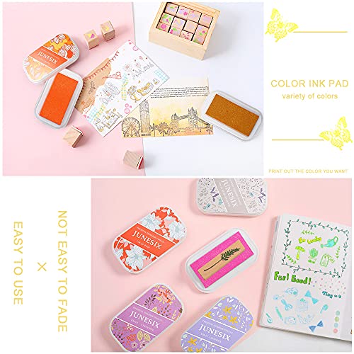 Metallic Pigment Ink Pad, Washable Finger Ink Pads, Shimmer Scrapbook Craft Ink Pads for Rubber Stamps, Card Making, Paper Wood Fabric, 3.7 x 2.1" (Cherry Pink)