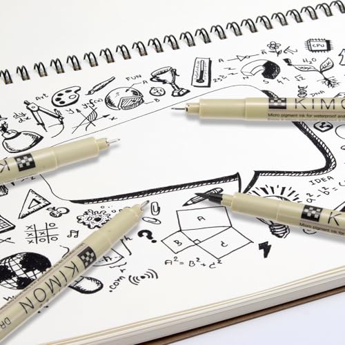 PATIKIL Fineliner Pens, 0.2mm Fine Points Drawing Pen Waterproof Inking Markers Liner Artist Watercolor Supplies Drawing Kit for Adult Sketching Journaling, Pack of 12 - style: 0.2mm Fine Points