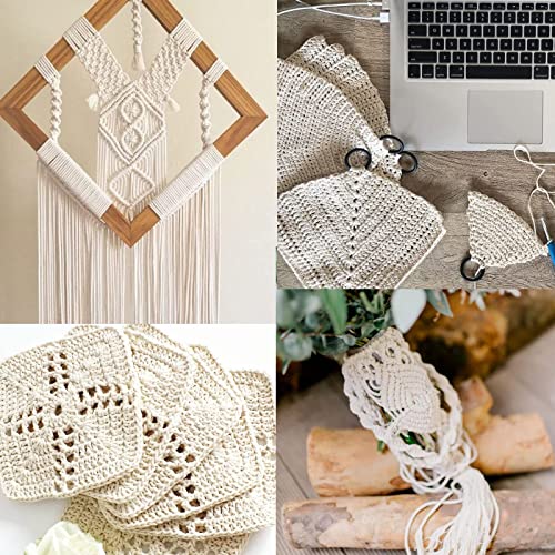 G2PLUS 3MM Cotton String,328 Feet Natural Beige Twine for Craft & Wrapping - color: Off White, size: 3mm x 100m