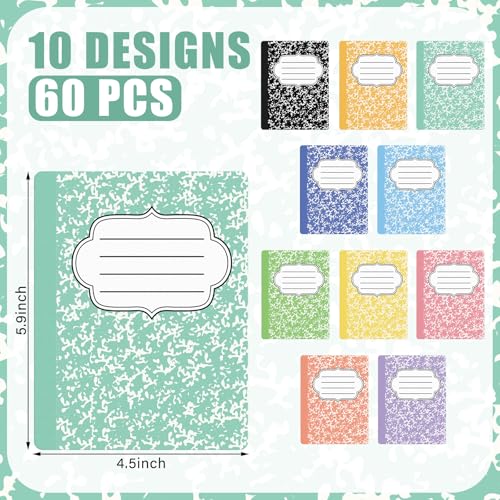 Chuangdi 60 Pcs Composition Notebook Bulletin Board Cutouts - style: Composition Book