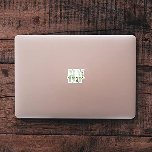 New York State Travel Sticker, Multiple Colors, NY State Code, Vinyl Laptop Water Bottle Planner Journal Places I've Been, Luggage Decal - color: Pink