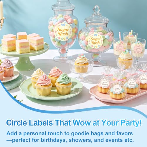 1.5 Inch Round Labels for Laser & Inkjet Printers, Printable Circle Stickers for Wedding Favor, Candle, Cosmetic Jar & Handmade Craft Labels, 600 Adhesive Labels (30 Sheets) with Free Template - size: 1.5 IN-30 Sheets(HB-C020)