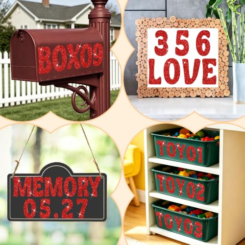Bulletin Board Letters 74 PCS Glitter Letter Stickers Large 5 Inch, Red - color: Red, size: 5 Inch