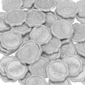 PATIKIL Wax Stamp Stickers, 100Pcs Wax Seal Stickers 3D Embossed Self-Adhesive Envelope Seals Foliage Pattern for Wedding Invitations Gift Wrapping Party DIY Craft, Bright Silver - color: Bright Silver
