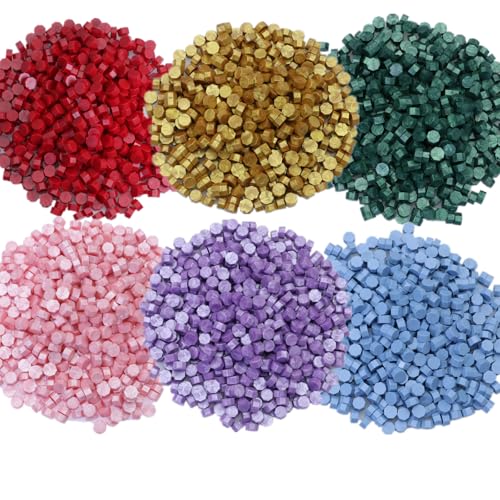 Sealing Wax Beads, WaxSeal Beads, 600Pcs Lilac WaxSealing Beads for Wax Seal Stamp, WaxSeal Beads Kit Perfect for Wedding Invitations, Christmas Envelopes (Lilac) - color: lilac