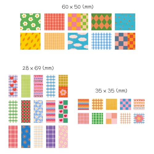 Monolike Unmatched Friends Sticker Pack Pattern Series.2 (102Pcs) - Variety Pack, Journal, Scrapbook, Waterproof, Fancy Sticker - color: Unmatched Friends Pattern Series.2