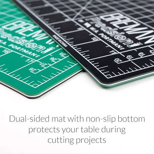 WA Portman 12x18 Fabric Cutting Mat, Quilting Rotary Cutter, Acrylic Ruler - size: 12" x 18"