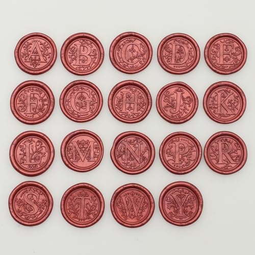 Initial Alphabet Wax Seal Stamp Kit, Retro Letter F Sealing Stamp with 150Pcs Sealing Wax Beads Spoon Pen Set for Wedding Invitations Cards Envelopes (F) - style: F