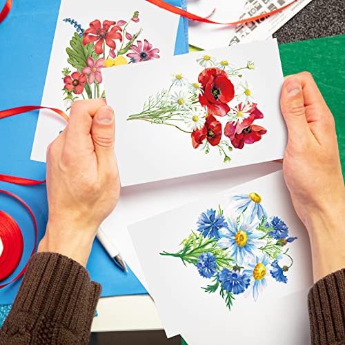 Nuanchu 80 Pcs Blank Floral Postcards 4x6 Inch Vintage Floral Note Cards