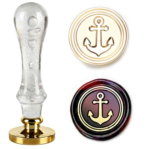 LANKIN Anchor Wax Seal Stamp, Nautical Theme; 25mm Brass Head - color: Anchor