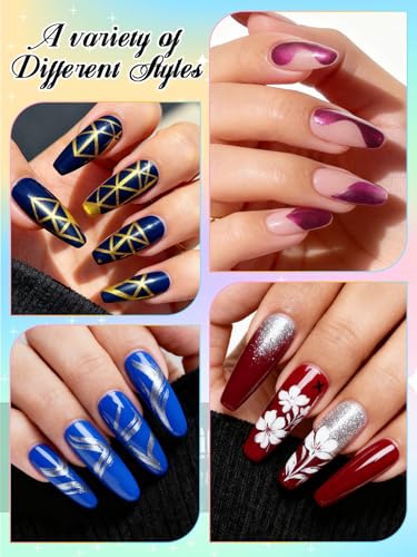 12 Color Double-Ended Nail Art Pens Set, EBANKU 3D Nail Polish Pens Quick Drying Acrylic Paint Nail Art Markers Drawing Painting Liner Nail DIY for Christmas Party - color: Double Tips（A)