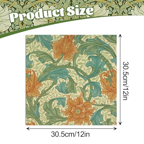24 Sheets 12x12 Scrapbook Paper, Vintage Floral Scrapbook Supplies (Green) | Double Sided Decorative Patterned Paper, Scrapbooking Supplies for Junk Journal, Card Making or Collage, 24 Unique Designs - color: Green