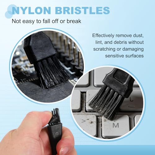 PATIKIL 3pcs ESD Brush Electronic Cleaning Brush Set with 18x18mm Bristles - size: 18 x 18 mm / 0.71 x 0.71 Inch