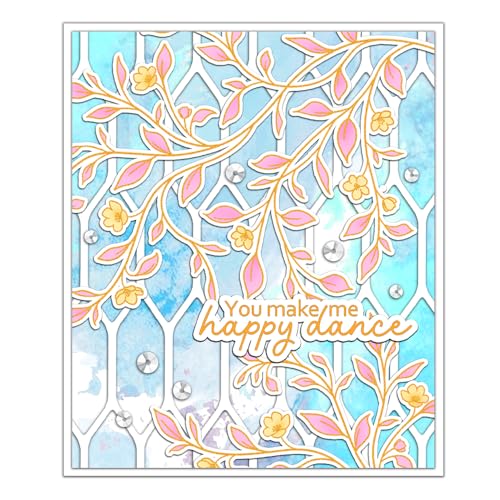 Clear Stamps and Metal Cutting Dies Set for Card Making Scrapbooking, DIY Craft Stamps and Dies Kit for Journaling, Albums, Greeting Cards, Holiday Cards, Birthday, Christmas (YX1916) - color: YX1916