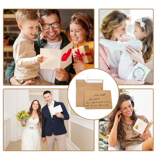 Silunkia 20 Packs Brown Blank Greeting Cards and Envelopes 4 x 6 - color: Brown, size: 4 x 6 - 20 PCS