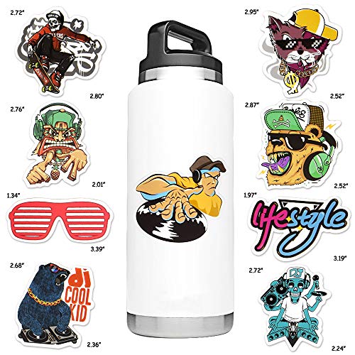 Hip Hop Stickers 50Pcs for Water Bottles Scrapbook, Gifts for Teens - style: Hip Hop Stickers