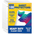 Samsill 100 Pack Heavy Duty Sheet Protectors, Crystal Clear, 8.5x11 Inch Page Protectors for 3 Ring Binder, Letter Size Protectors with Reinforced Holes, Clear Document Sleeve, Top Loading, Acid Free - size: 100 Pack, style: Crystal Clear