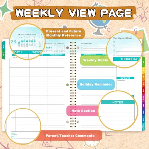 Student Planner 2026-2027 - Academic Planner 2026-2027, 8.5" x 11" - color: Multi