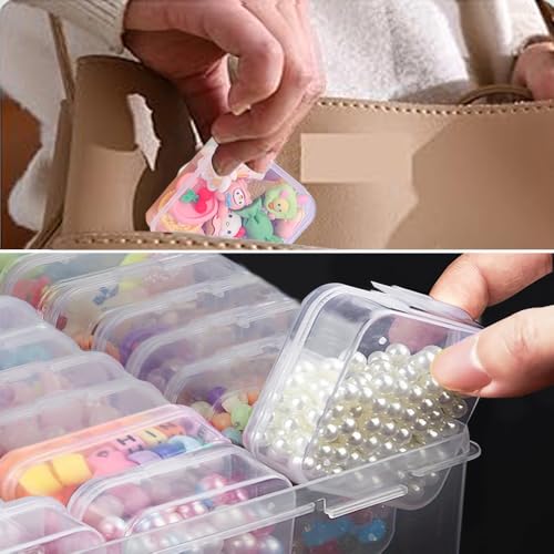 74pcs Bead storage containers, bead organizer boxes and craft storage boxes for bracelet making DIY jewelry craft nails, bracelets, jewelry, diamonds, clay beads, screws 2.5x1.7x0.8Inch - color: 2pack 74pcs(2.5x1.7x0.8Inch)