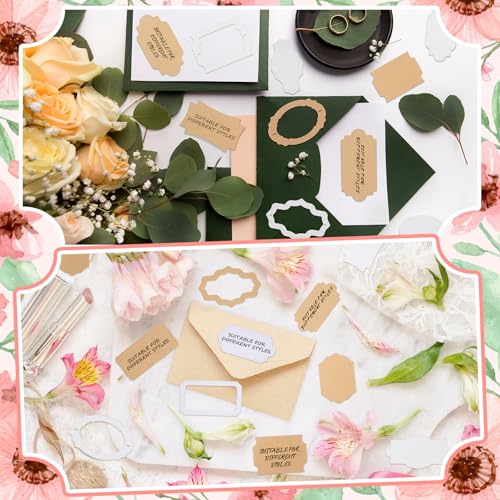 Jinei 12 Pcs Metal Cutting Dies for Card Making DIY Wedding Party Decor
