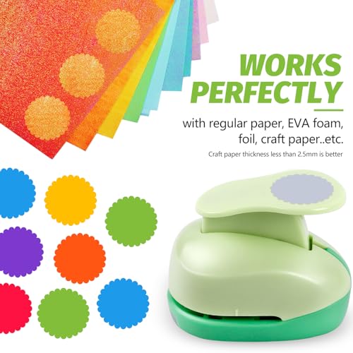 UCEC Scalloped Circle Punch 2"(5 cm) Diameter for Paper Crafts Scrapbooking - color: Scallop, size: 2 Inch
