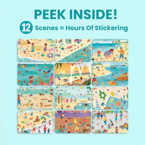 Cupkin Beach Day Coloring & Sticker Activity Book | 500+ Stickers - color: Beach Day