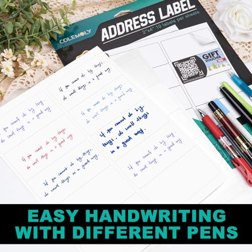 2x4 Labels Sticker Paper - 2500 Address Labels (250 Sheets) for Laser/Inkjet Printer Matte White Blank Labels on 8.5x11 Inch for Mailing, Shipping, and Organizing - size: 250sheets, style: 10 up-2"x4"