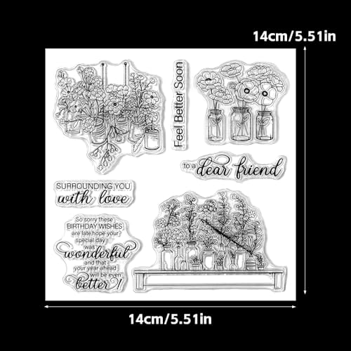 Clear Stamps and Metal Cutting Dies Set for Card Making Scrapbooking, DIY Craft Stamps and Dies Kit for Journaling, Albums, Greeting Cards, Holiday Cards, Birthday, Christmas (YX2000) - color: YX2000