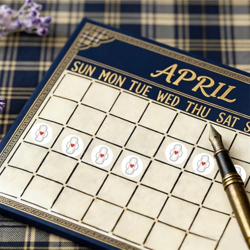 500Pcs 5 Sheets Period Planner Stickers 0.5 Inch Period Cycle Stickers Menstrual Reminder Tracker Self Adhesive Waterproof Decals for Home Daily Journal Scrapbooking Activities Scheduling - style: Period